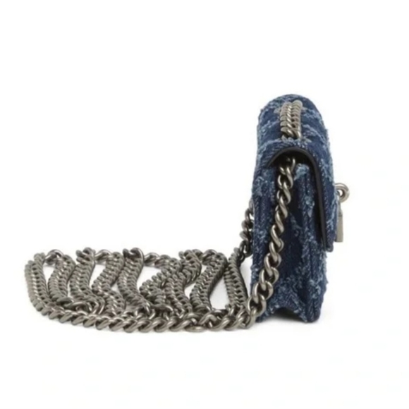 NEW Kurt Geiger Denim Micro size Crossbody Adjustable Chain Bag - Picture 7 of 8